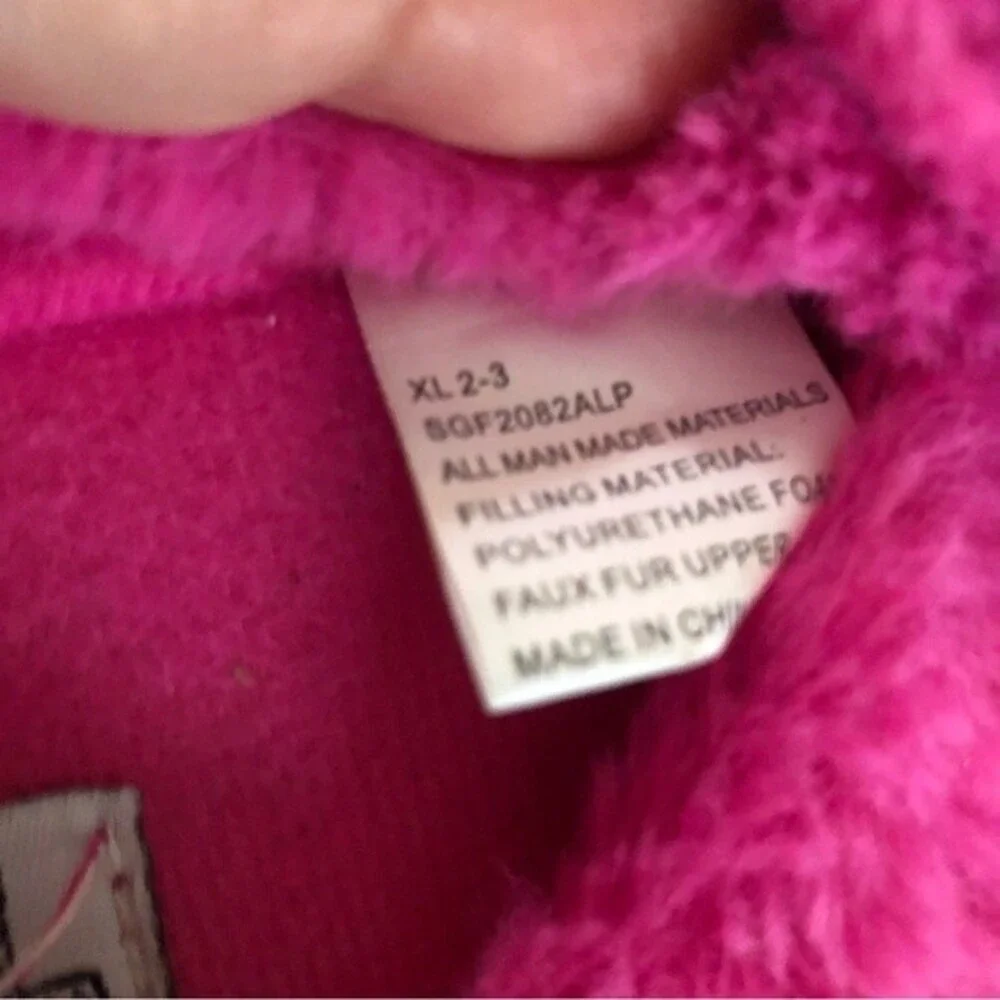 LOL Surprise Girls Pink Plush Slippers Diva Miss Punk Size 2-3